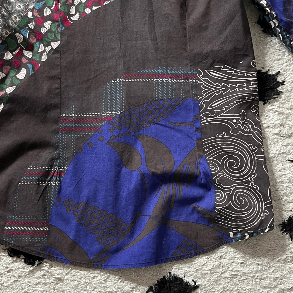 Etro size 46 patchwork style button down Multicol… - image 10